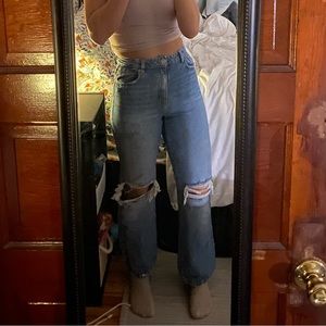 Garage wide leg jeans